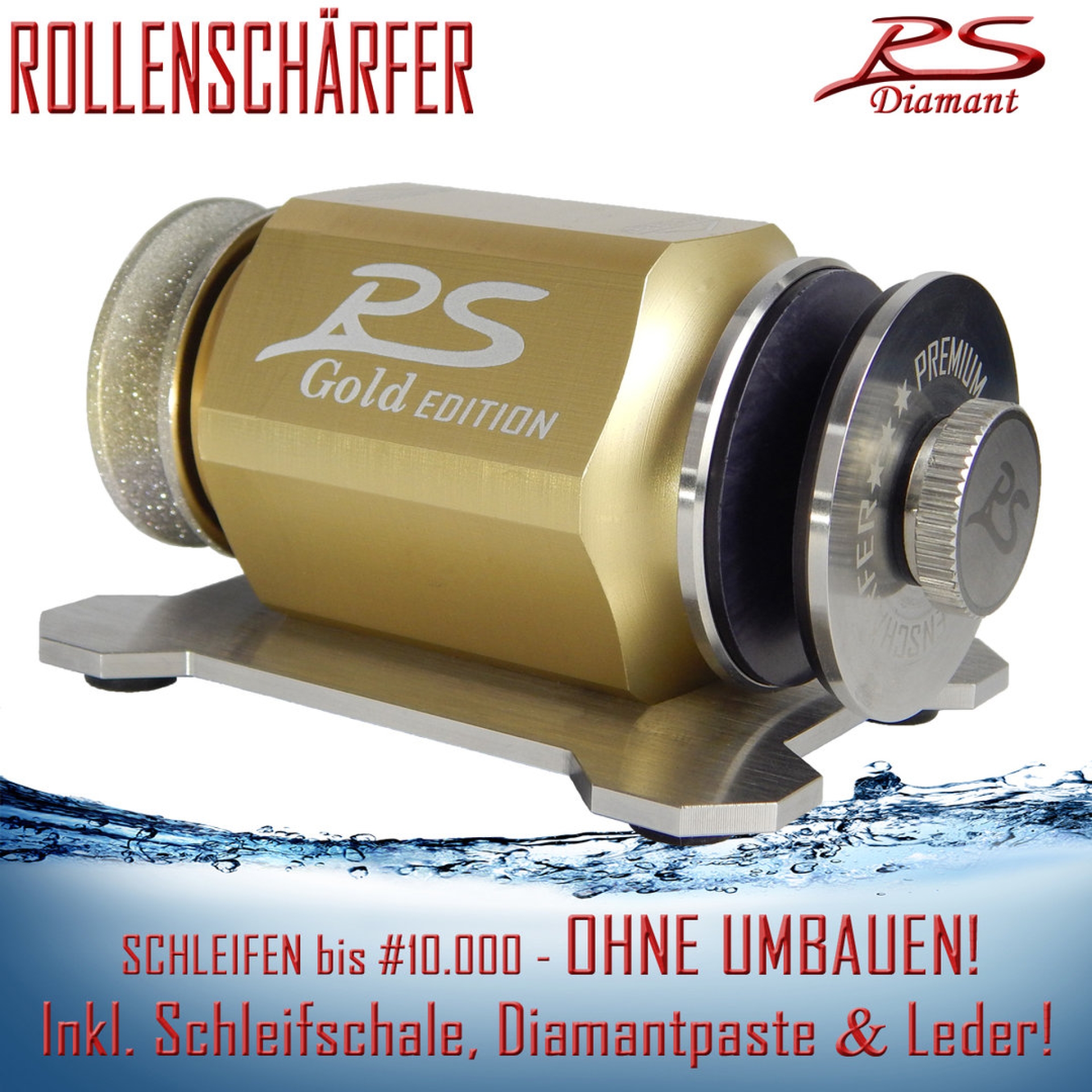 Preview: RS Diamant Rollenschärfer Gold Edition